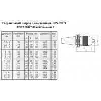 Патрон сверлильный Самозажимной бесключевой с хвостовиком SK 7:24 -40, ПСС-10 (1,0-10мм,М16) для ст-ков с ЧПУ 